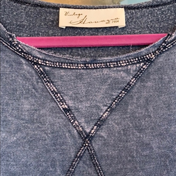 💕HP💕Vintage Havana blue long sleeve top - Picture 11 of 12